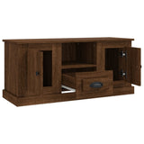 Meuble TV chêne marron 100x35,5x45 cm bois d'ingénierie