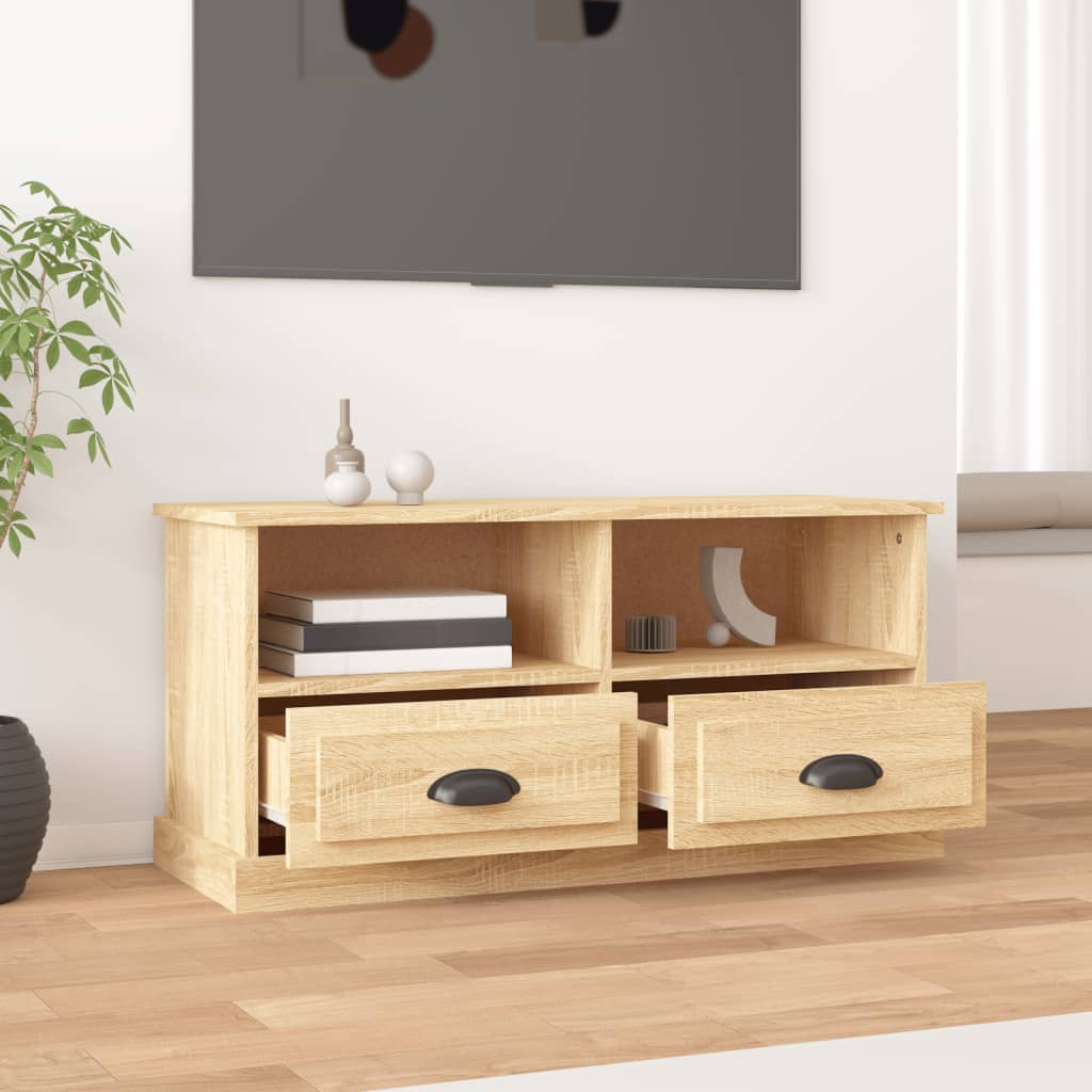 Meuble TV chêne sonoma 93x35,5x45 cm bois d'ingénierie