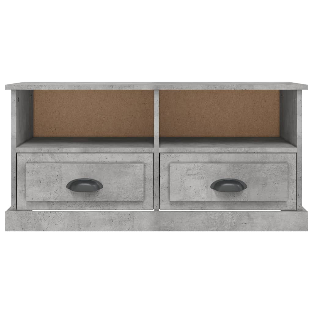 Meuble TV gris béton 93x35,5x45 cm bois d'ingénierie