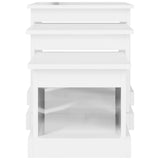 Tables basses 3 pcs blanc brillant bois d'ingénierie