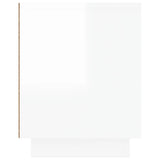 Meuble TV blanc brillant 80x35x45 cm bois d'ingénierie