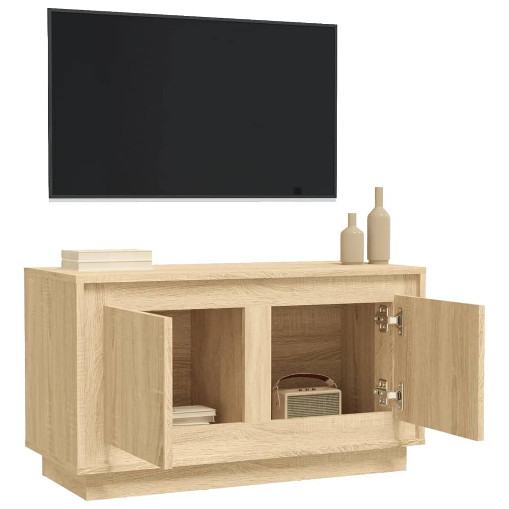 Meuble TV chêne sonoma 80x35x45 cm bois d'ingénierie