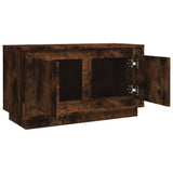 Meuble TV chêne fumé 80x35x45 cm bois d'ingénierie