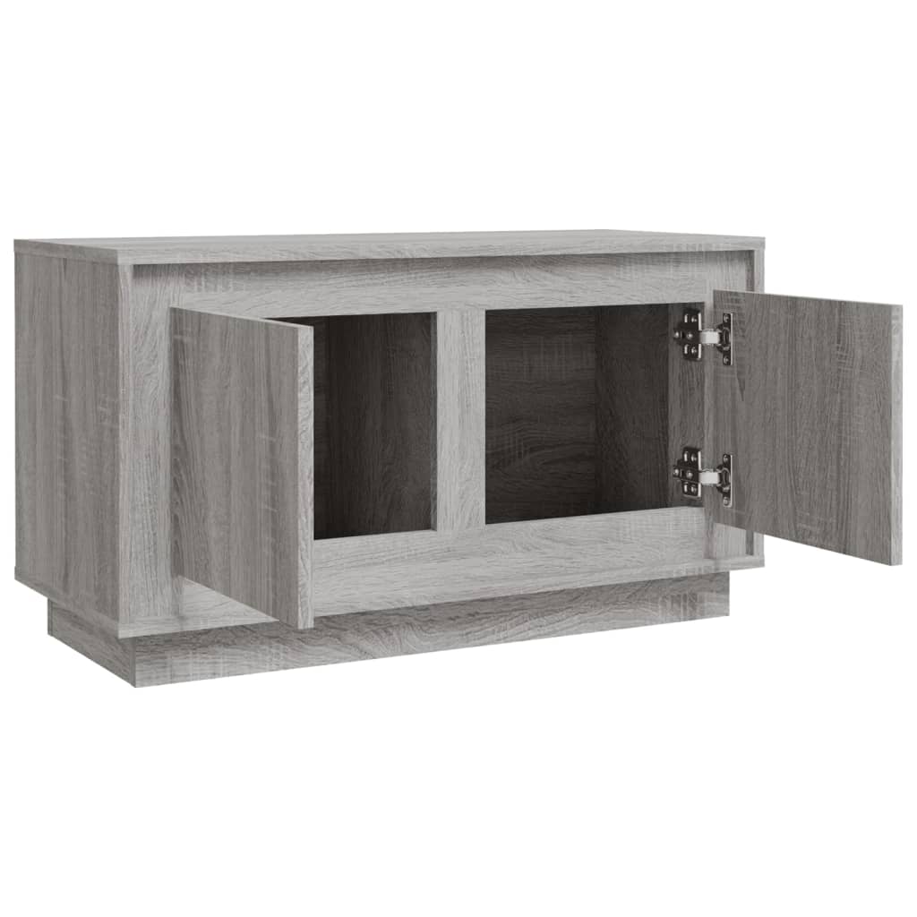 Meuble TV sonoma gris 80x35x45 cm bois d'ingénierie