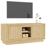 Meuble TV chêne sonoma 102x35x45 cm bois d'ingénierie