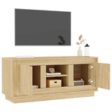 Meuble TV chêne sonoma 102x35x45 cm bois d'ingénierie