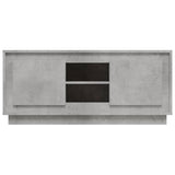 Meuble TV gris béton 102x35x45 cm bois d'ingénierie