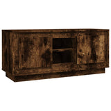 Meuble TV chêne fumé 102x35x45 cm bois d'ingénierie