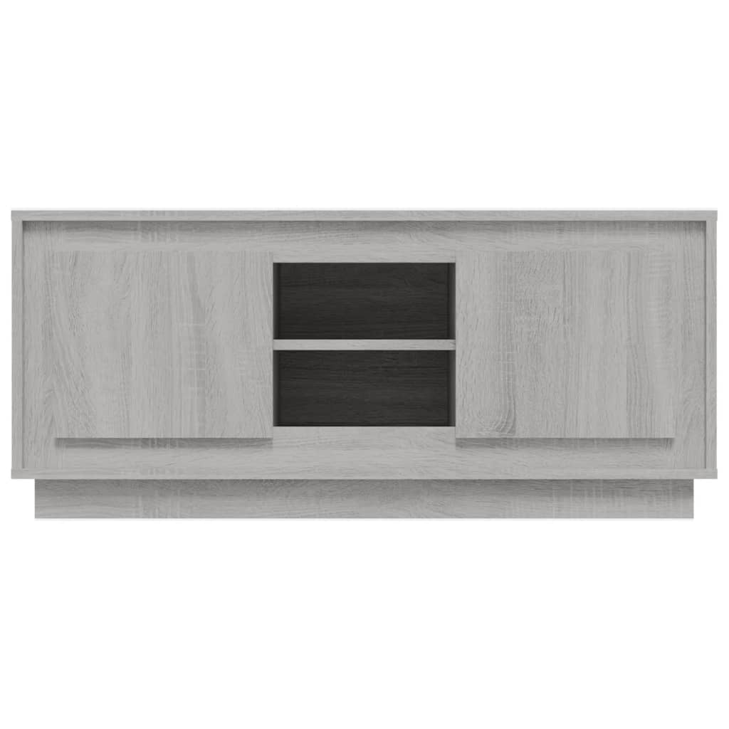 Meuble TV sonoma gris 102x35x45 cm bois d'ingénierie