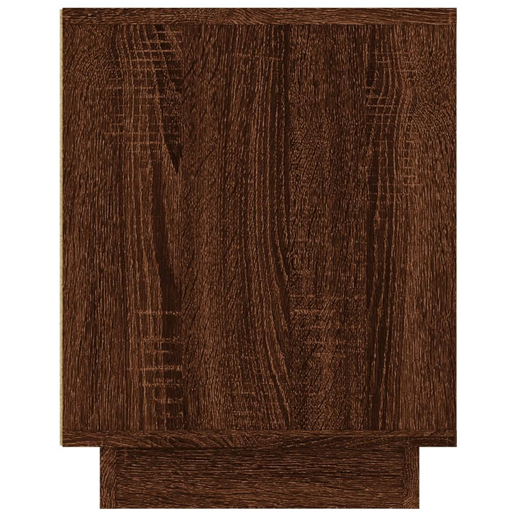 Meuble TV chêne marron 102x35x45 cm bois d'ingénierie