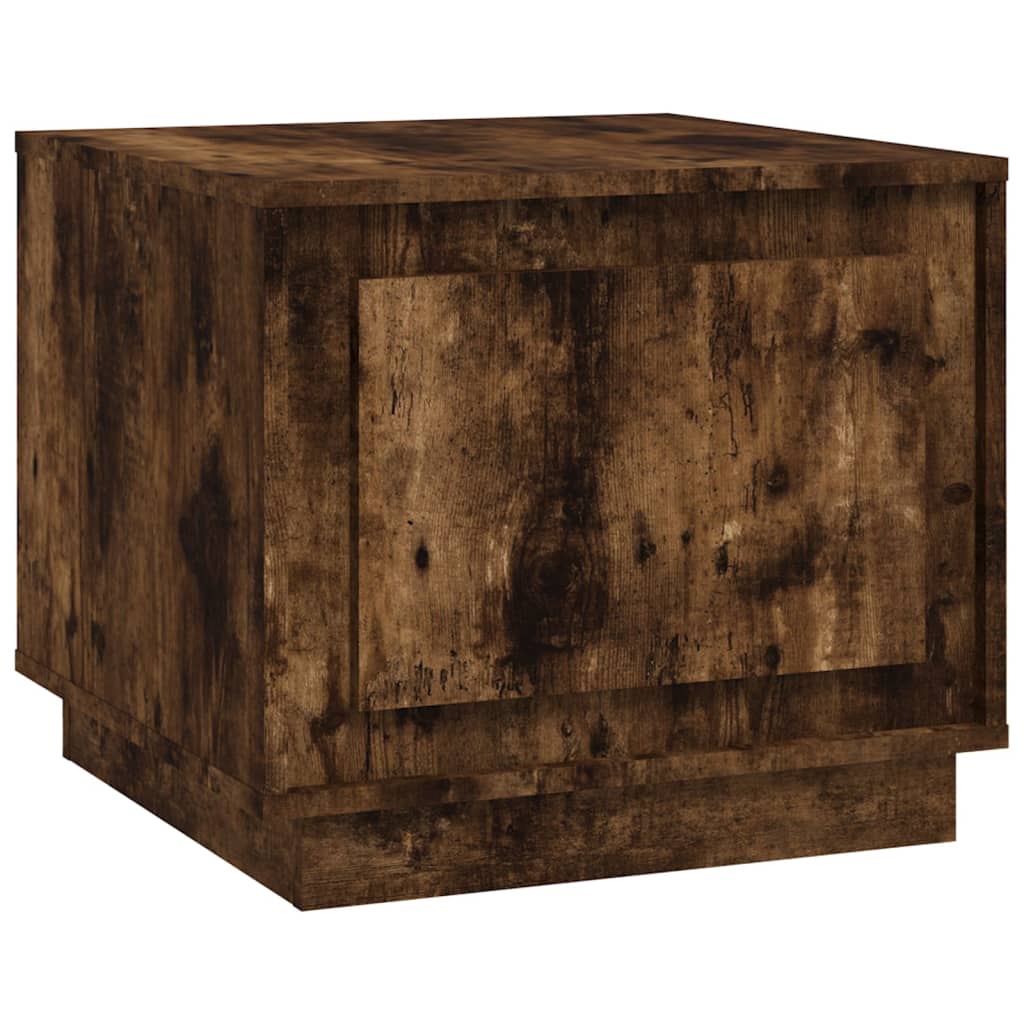 Table basse chêne fumé 51x50x44 cm bois d'ingénierie