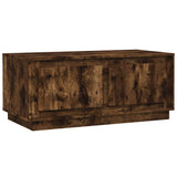 Table basse chêne fumé 102x50x44 cm bois d'ingénierie