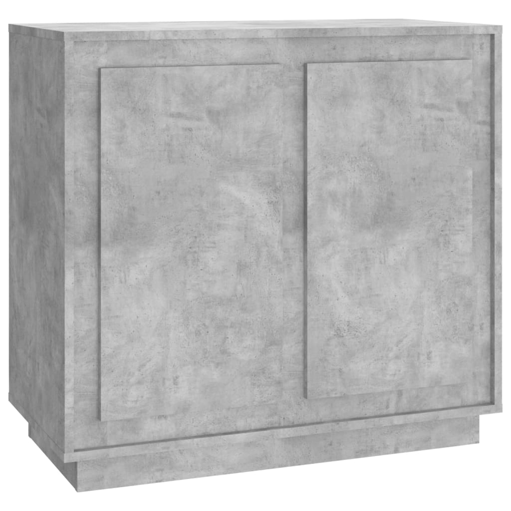 Concrete gray sideboard 80x34x75 cm engineered wood