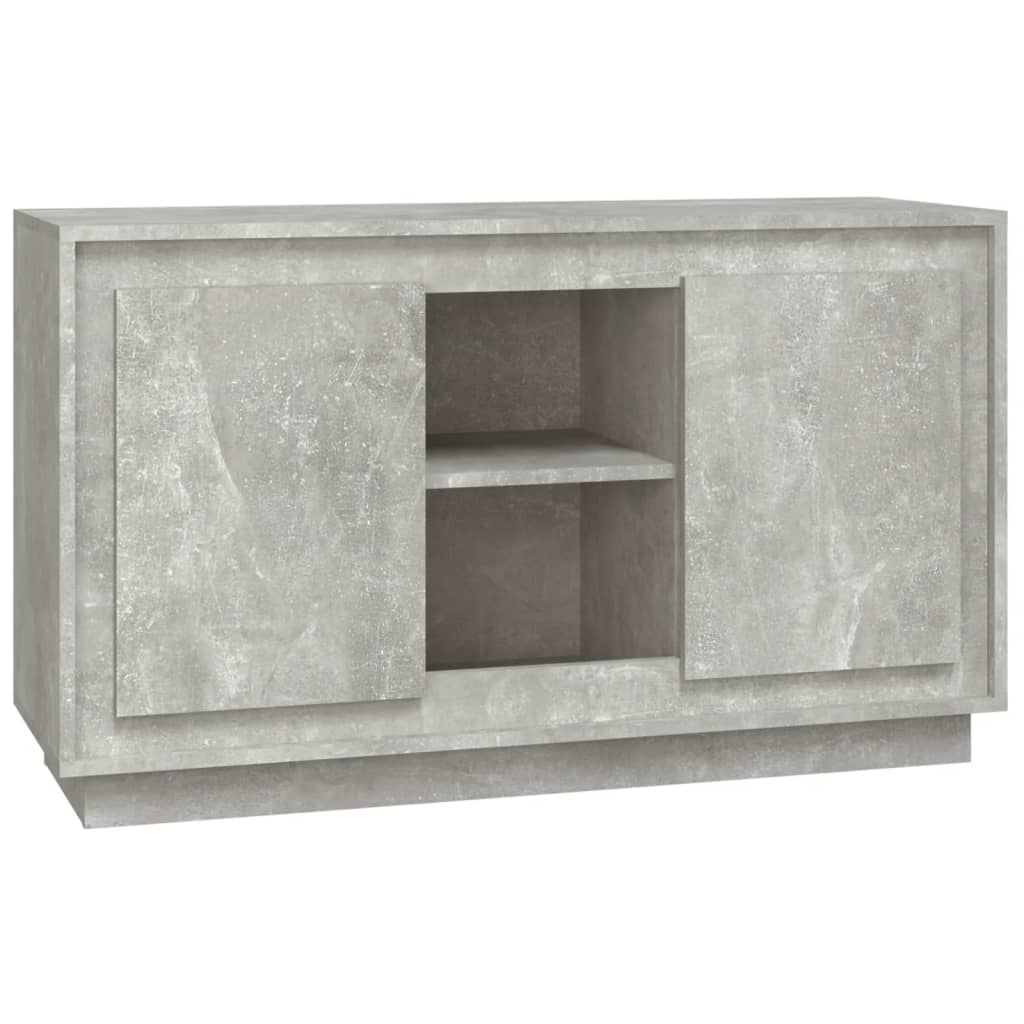 Concrete gray sideboard 102x35x60 cm engineered wood