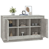 Buffet gris béton 102x35x60 cm bois d'ingénierie