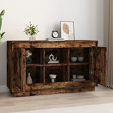 Buffet chêne fumé 102x35x60 cm bois d'ingénierie