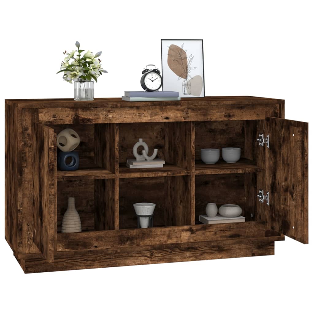 Smoked oak sideboard 102x35x60 cm engineered wood