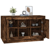 Buffet chêne fumé 102x35x60 cm bois d'ingénierie