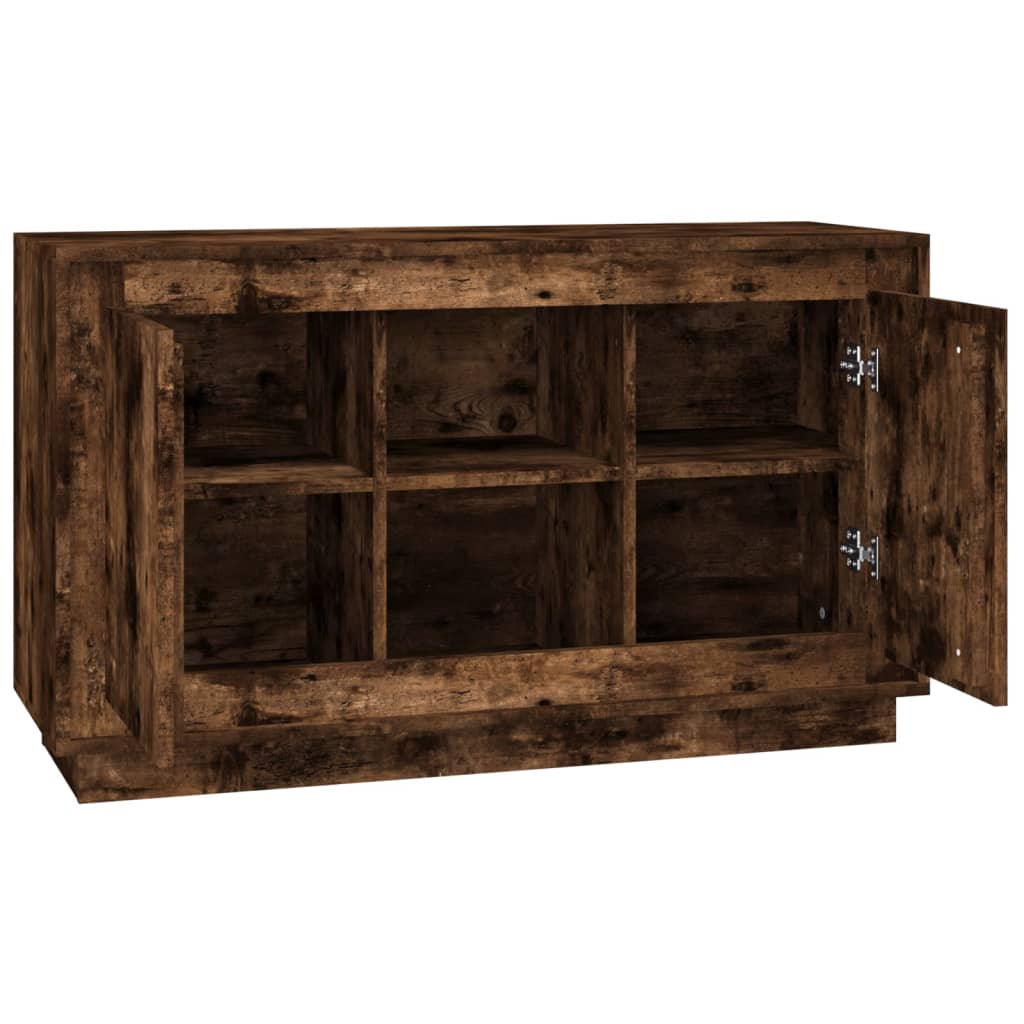 Buffet chêne fumé 102x35x60 cm bois d'ingénierie