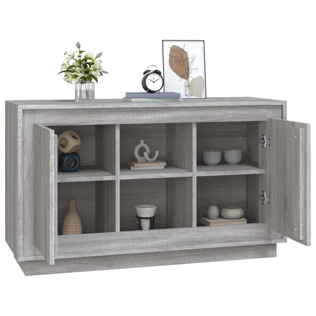 Buffet sonoma gris 102x35x60 cm bois d'ingénierie