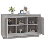 Buffet sonoma gris 102x35x60 cm bois d'ingénierie