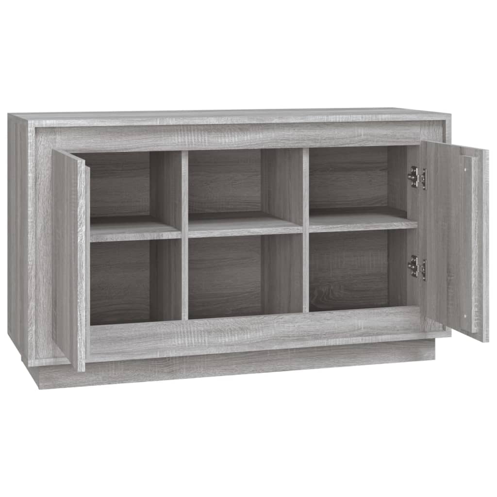 Buffet sonoma gris 102x35x60 cm bois d'ingénierie