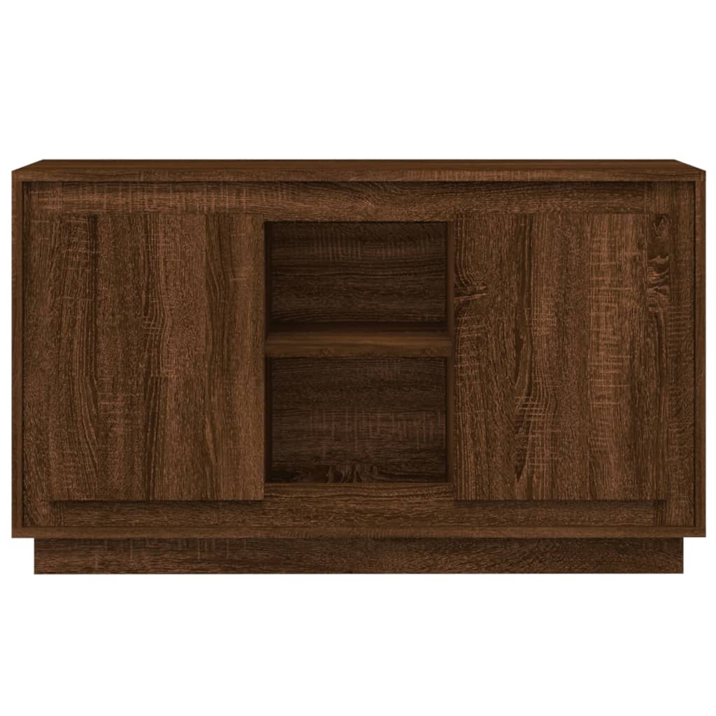 Buffet chêne marron 102x35x60 cm bois d'ingénierie