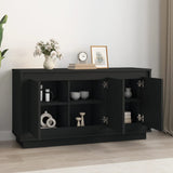 Buffet noir 102x35x55 cm bois d'ingénierie