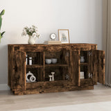 Buffet chêne fumé 102x35x55 cm bois d'ingénierie