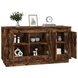 Buffet chêne fumé 102x35x55 cm bois d'ingénierie