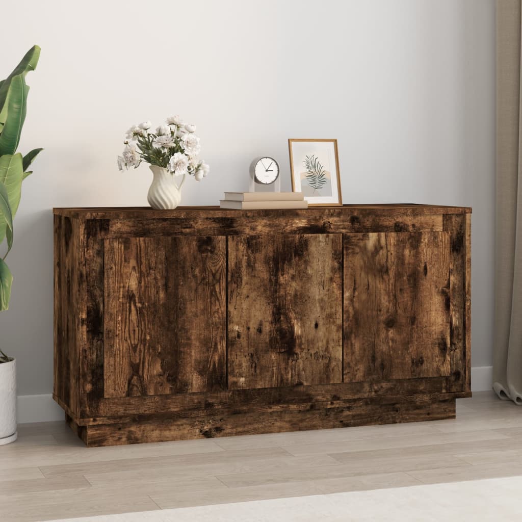 Smoked oak sideboard 102x35x55 cm engineered wood