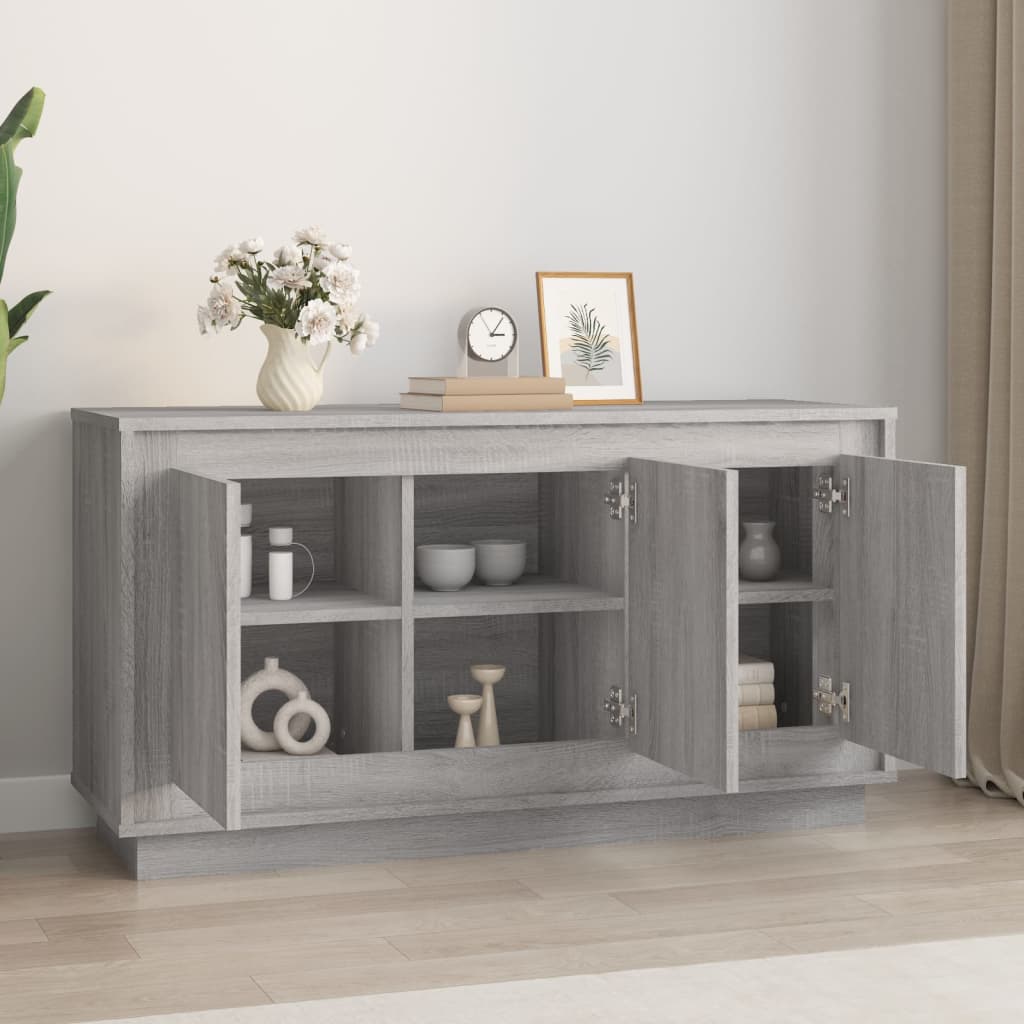 Buffet sonoma gris 102x35x55 cm bois d'ingénierie