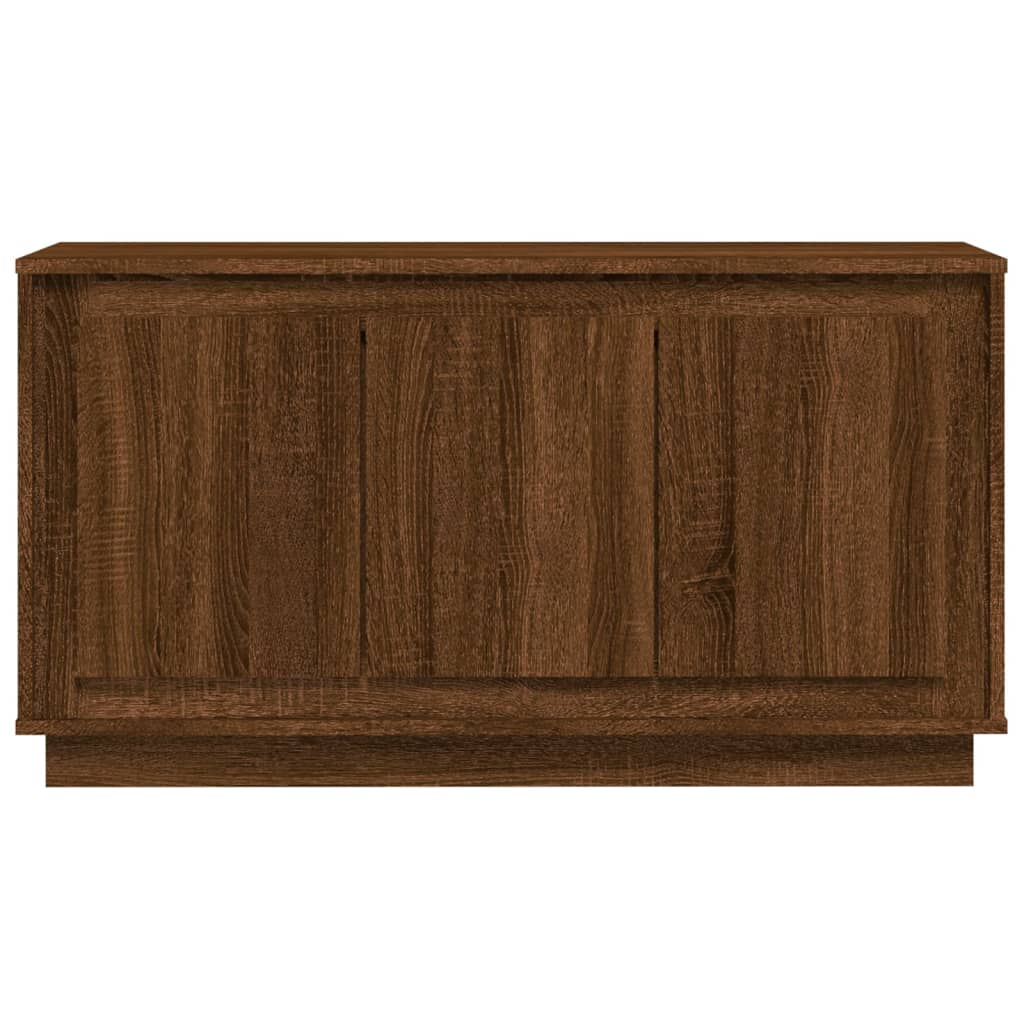 Buffet chêne marron 102x35x55 cm bois d'ingénierie