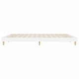 Bed frame without mattress glossy white 200x200 cm