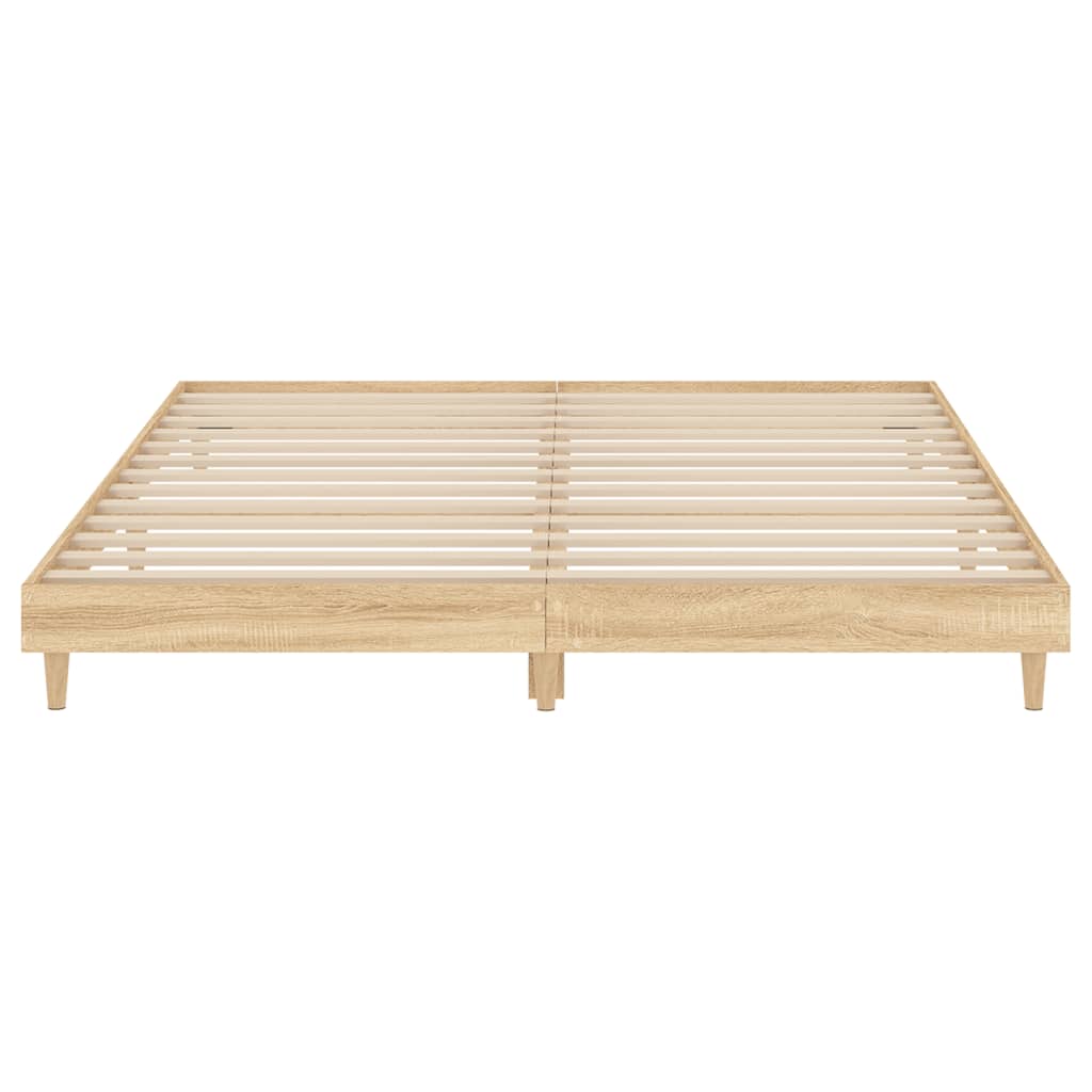 Cadre de lit sans matelas chêne sonoma 200x200 cm