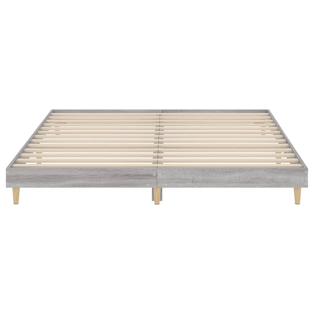 Bed frame without mattress sonoma gray 200x200 cm