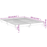 Bettgestell ohne Matratze weiß 160x200 cm Holzwerkstoff