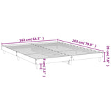 Bettgestell ohne Matratze Sonoma-Eiche 160x200 cm