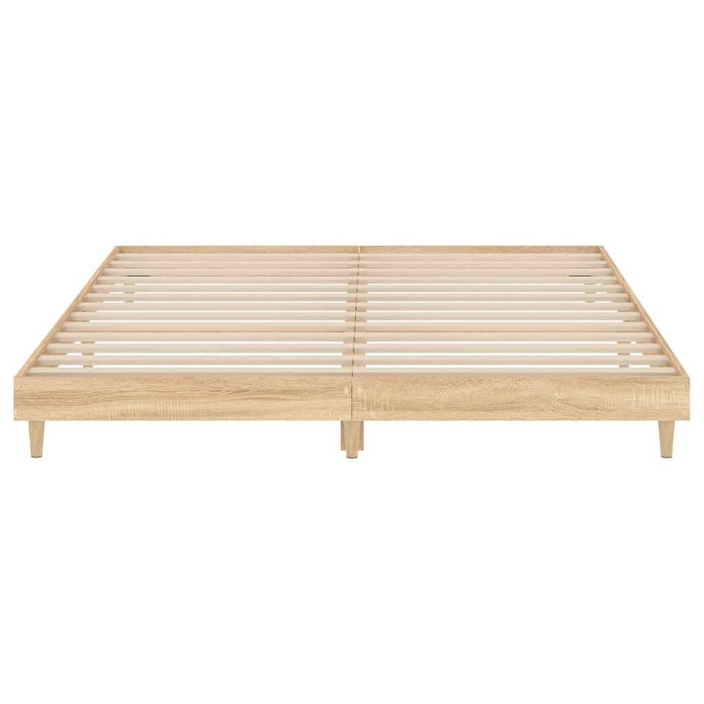 Bed frame without mattress sonoma oak 150x200 cm