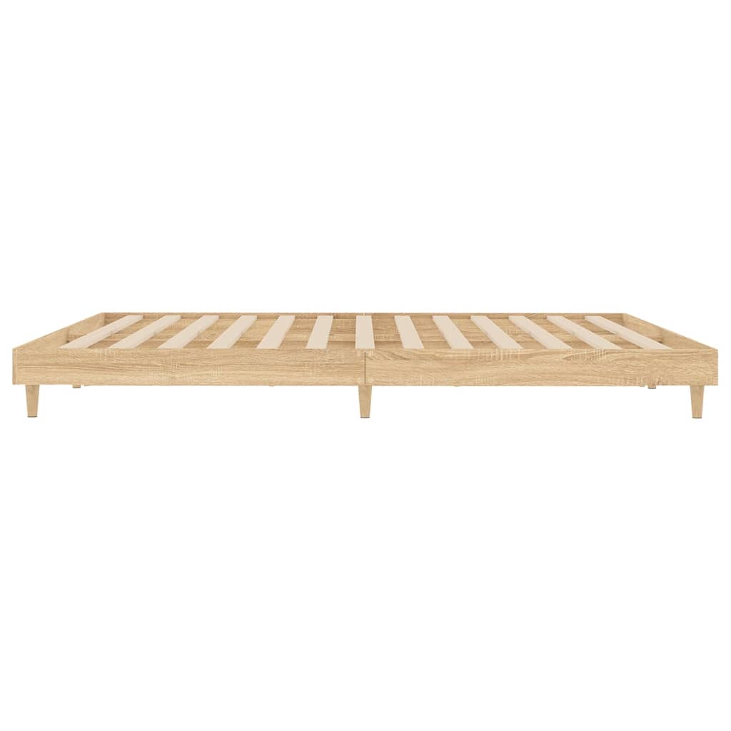 Bed frame without mattress sonoma oak 150x200 cm