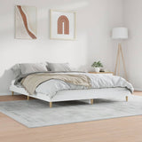 Bed frame without mattress white 140x200 cm engineered wood