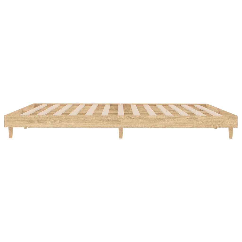 Bed frame without mattress sonoma oak 140x200 cm