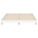 Bed frame without mattress white 120x200 cm engineered wood