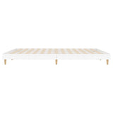 Bed frame without mattress white 120x200 cm engineered wood