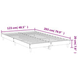 Bed frame without mattress white 120x200 cm engineered wood