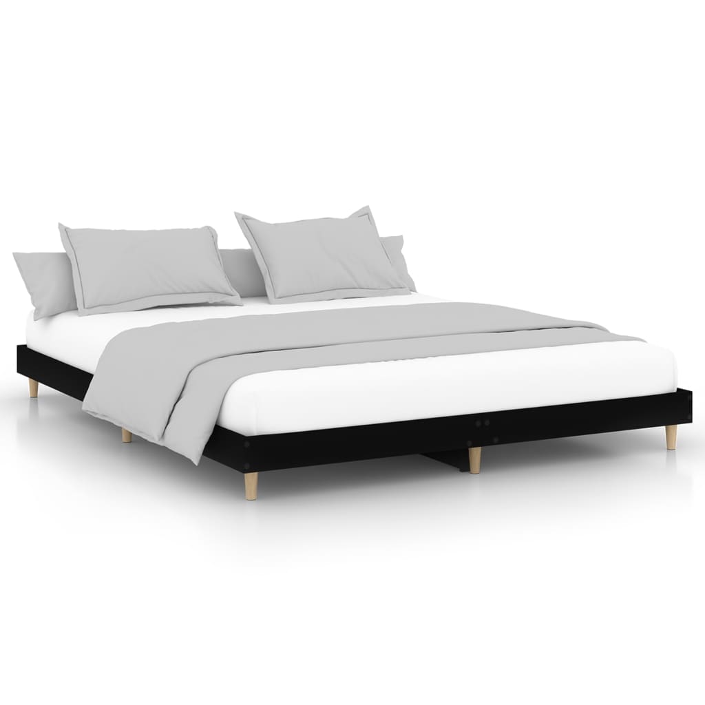 Bed frame without mattress black 120x200 cm