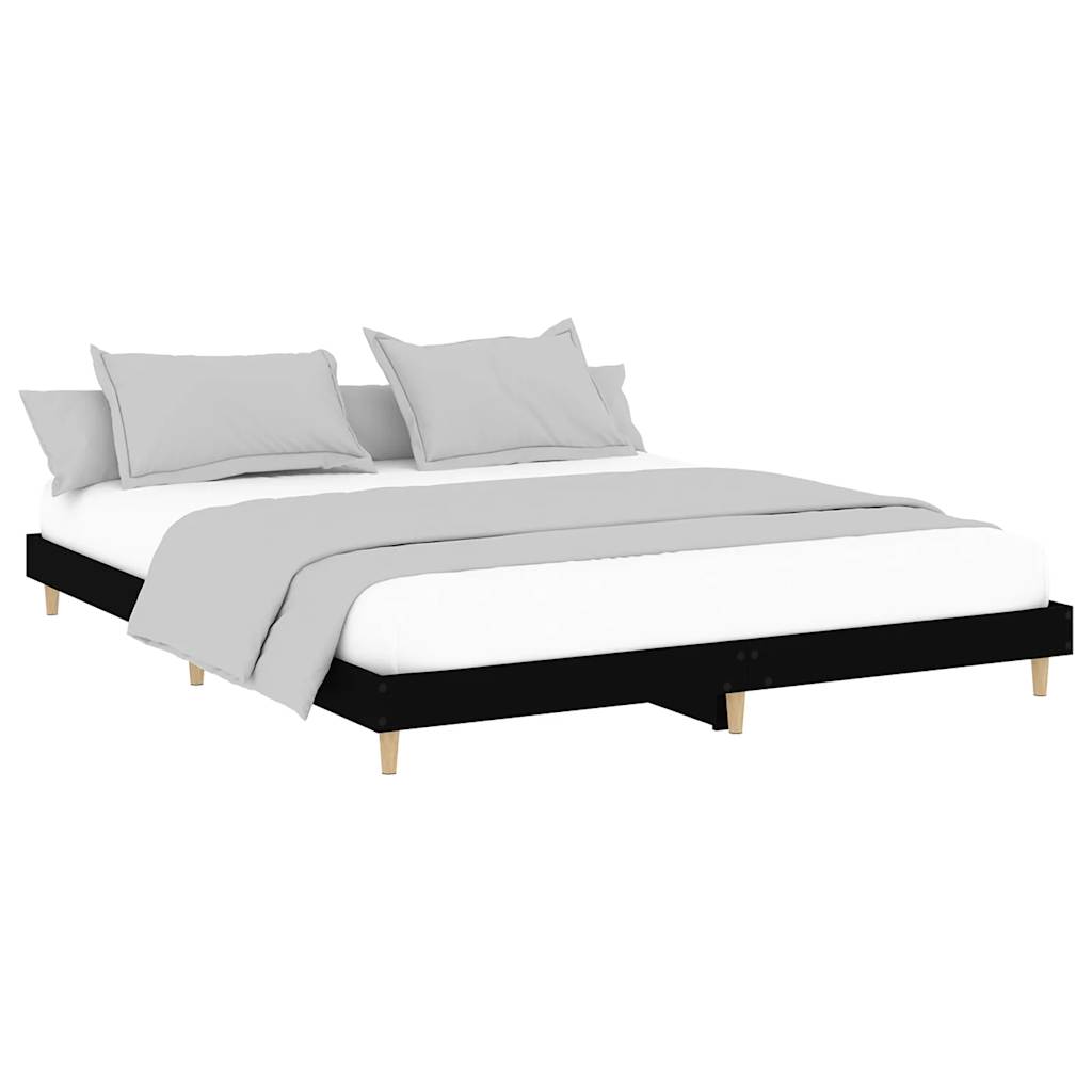 Bed frame without mattress black 120x200 cm