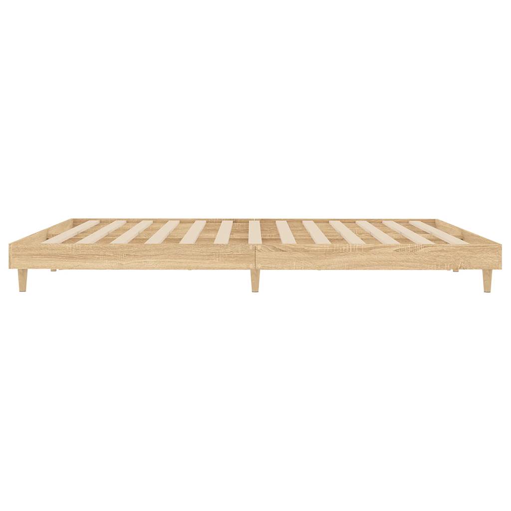 Bed frame without mattress sonoma oak 120x200 cm