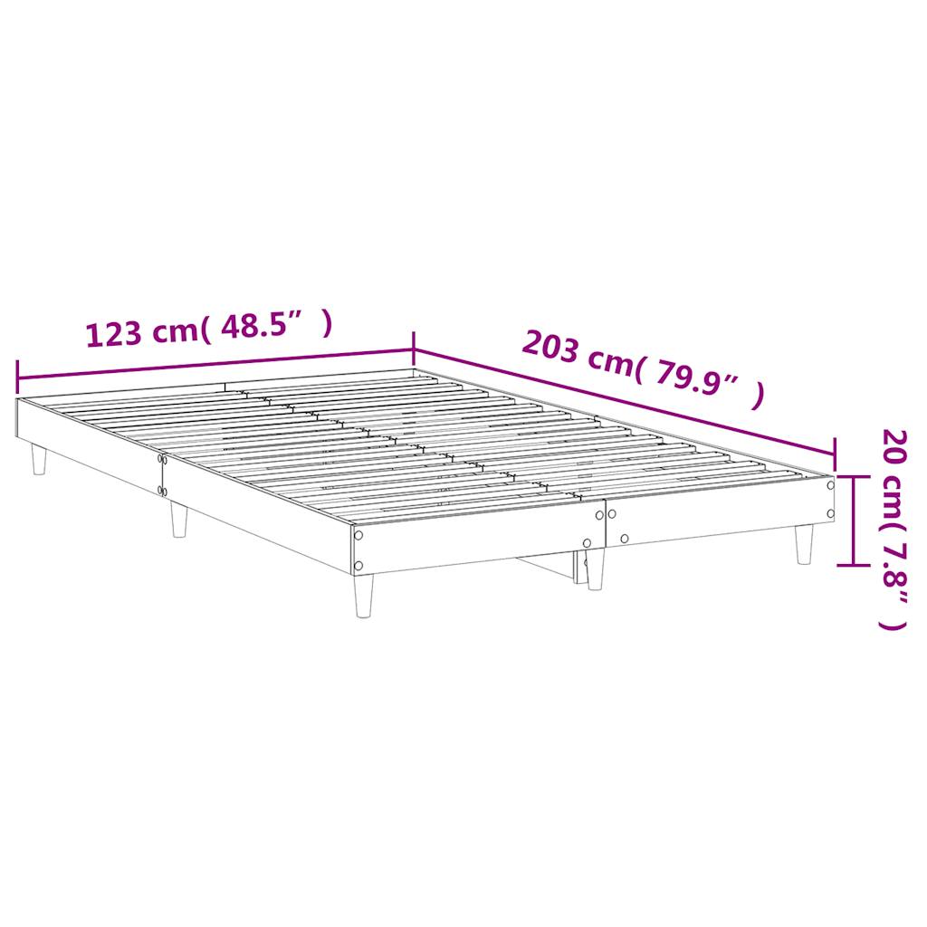 Bed frame without mattress sonoma oak 120x200 cm