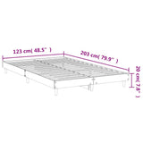 Bed frame without mattress sonoma oak 120x200 cm